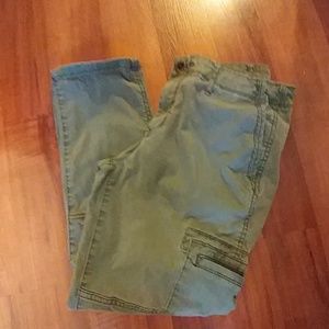 Girls Size 28/6P Olive green pants.